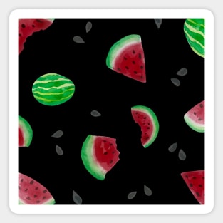 Watercolor Watermelon Pattern Magnet